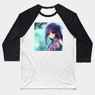 Beaux Animes Kawaii Art Cute Girl Illustration Design Baseball T-Shirt